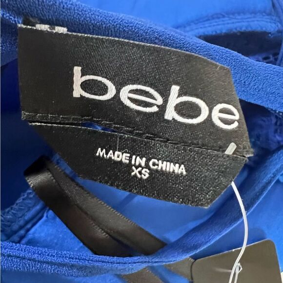 Bebe Desiree Hook & Eye Cobalt Blue Jumpsuit - Picture 6 of 15